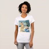 La vie est bon T-shirt de douille de short de (Devant entier)