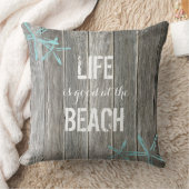La vie est bonne au Beach ı Throw oreiller (Couverture)