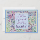 La vie est bonne Vous êtes belle Carte d'Affirmati (Dos)