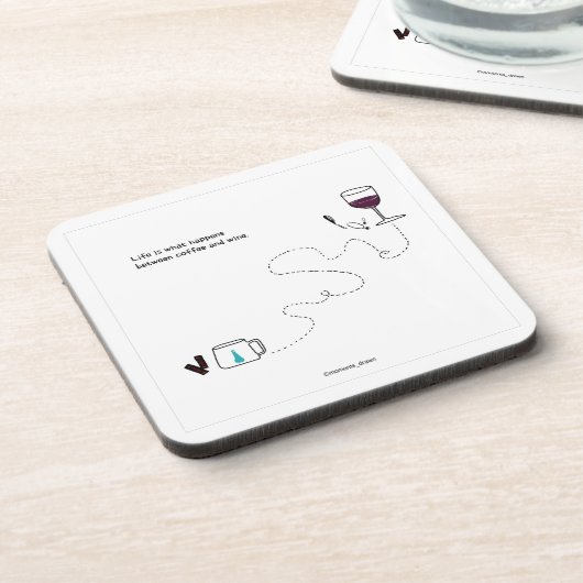 La vie est ce qui se passe Dessous de verre (Côté gauche)