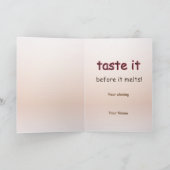 La vie est comme la carte de voeux de crème glacée (Intérieur)