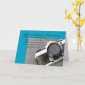 La vie est comme une carte de voeux pour caméra (Fleur jaune)