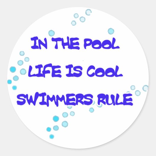 La vie est Cool Stickers Rond (Devant)