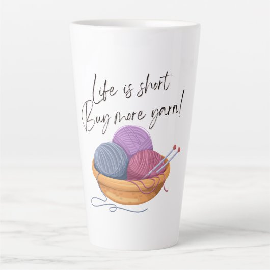 La vie est courte - Achetez plus de fils! | Mug en (Devant)