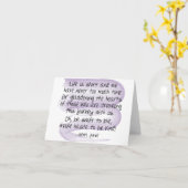 La vie est courte - Carte de note (Fleur jaune)