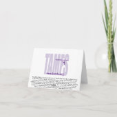 La vie est courte - Carte de note (Dos)