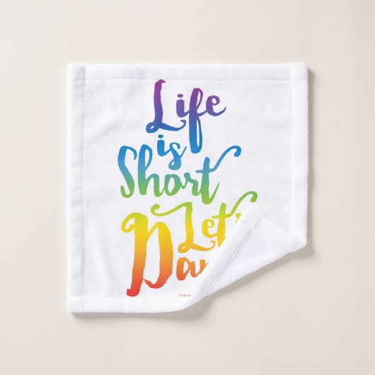 La vie est courte, dansons (Gant de toilette)