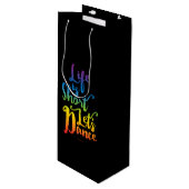 La vie est courte Dansons Vin Sac cadeau (Devant Angle)