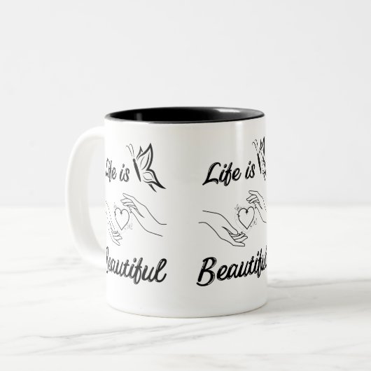 La vie est de belles tasses à boisson (Devant gauche)