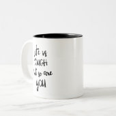 La vie est difficile, la calligraphie moderne Mug (Devant gauche)