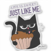 La Vie Est Douce - 4" Autocollant Coupé Personnali (Devant)