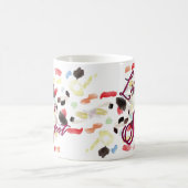 La vie est douce Moderne Colorée Abstraite Mug caf (Centre)