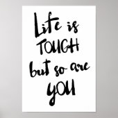 La vie est dure | Poster de calligraphie moderne (Devant)