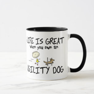 La vie est grande tasse de chien d'agilité (la