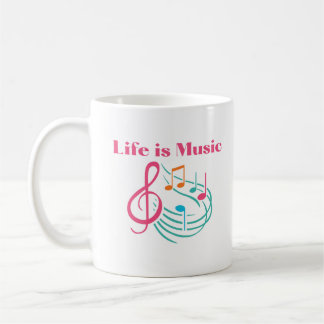 La vie est la musique sur une Mug