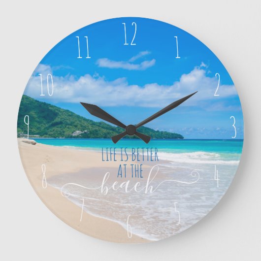 La vie est meilleure à la grande horloge de plage (Recto)