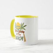 La Vie Est Meilleure À La Mug De Café De Plage (Devant gauche)