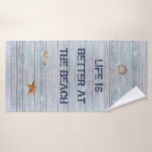 La vie est meilleure à la plage (Serviette de bain)