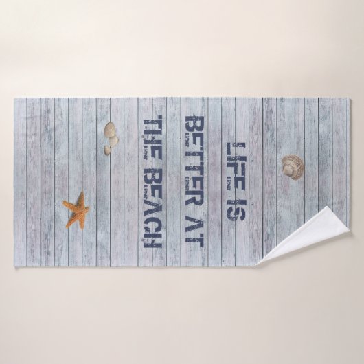 La vie est meilleure à la plage (Serviette de bain)