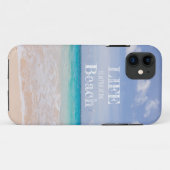 La vie est meilleure à la plage Coque iPhone 11 (Dos (Horizontal))
