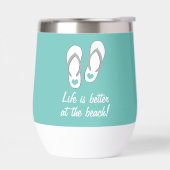 La vie est meilleure à la plage mignonne flip flop (Gauche)