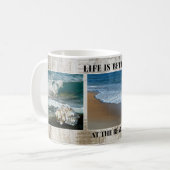 La vie est meilleure à la plage Photo Collage Mug (Devant gauche)