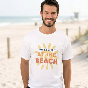 La vie est meilleure à la plage T-shirt tropical d