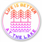 La vie est meilleure à Smith Lake Sticker Decal (Devant)
