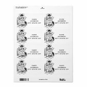 *LA VIE EST MEILLEURE AU LAC* ÉTIQUETTES DE ADRESS (Feuille entière)