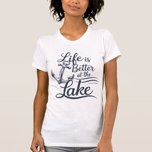 La vie est meilleure au lac T-shirt (Devant)