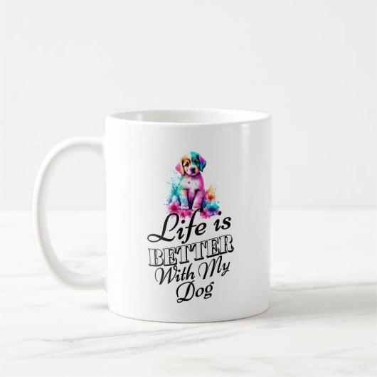 la vie est meilleure avec la conception de la Mug (Gauche)