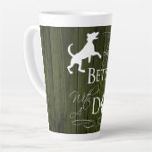 La vie est meilleure avec la Mug en latte de chien (Angle gauche)