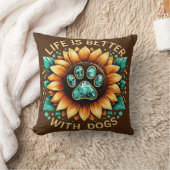 La vie est meilleure avec le coussin des chiens (Couverture)