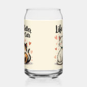 La vie est meilleure avec les chats mignonne Chat  (Gauche)