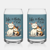 La vie est meilleure avec les chats mignonne Chat  (Verso)