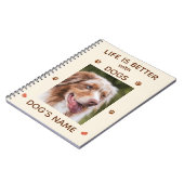 La vie est meilleure avec les chiens - Carnet pers (Côté gauche)