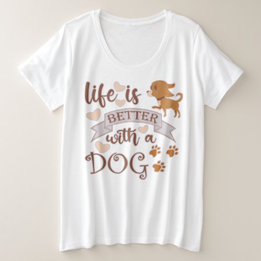 La vie est meilleure avec un chien citation drôle  (Design devant)