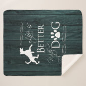 La vie est meilleure avec une couverture Sherpa Ch (Devant (Horizontal))