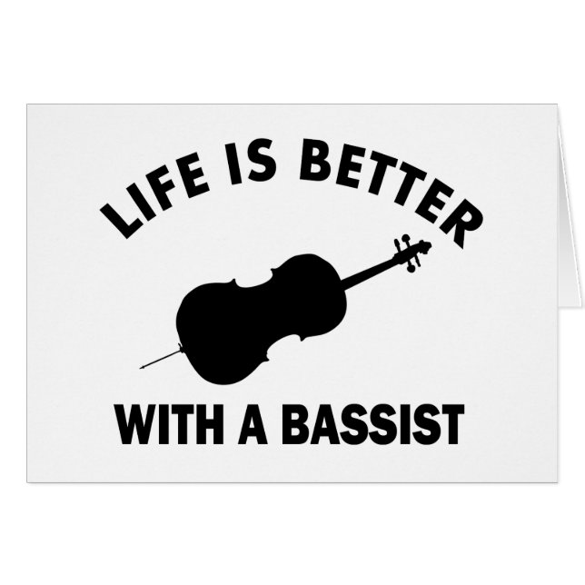 La vie est meilleure avec une double basse (Devant horizontal)