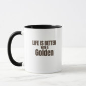 La vie est meilleure avec une tasse de café dorée (Gauche)