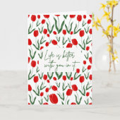 La vie est meilleure avec vous sur cette carte de  (Fleur jaune)