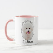 La vie est meilleure Bichon Mug (Gauche)