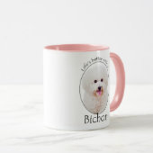 La vie est meilleure Bichon Mug (Devant droit)