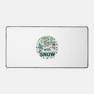 La vie est meilleure neige Noël bonhomme de neige
