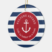 La vie est meilleure sur un bateau ornement de Noë (Gauche)