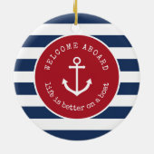 La vie est meilleure sur un bateau ornement de Noë (Dos)