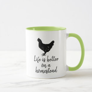 La vie est meilleure sur une tasse à café vintage