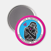 La Vie Est Précieuse 1 Pink_2.25" Magnet Rond (Recto/Verso)