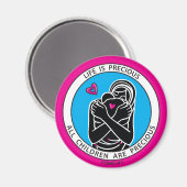 La Vie Est Précieuse 2 Pink_2.25" Magnet Rond (Recto/Verso)
