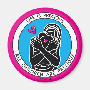 La Vie Est Précieuse 2 Pink_2.25" Magnet Rond